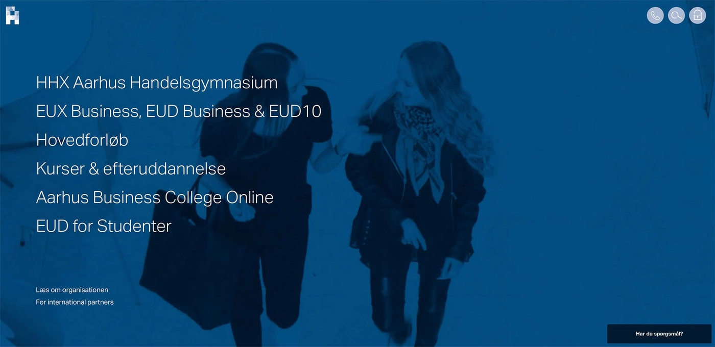 Сайт Aarhus Business College