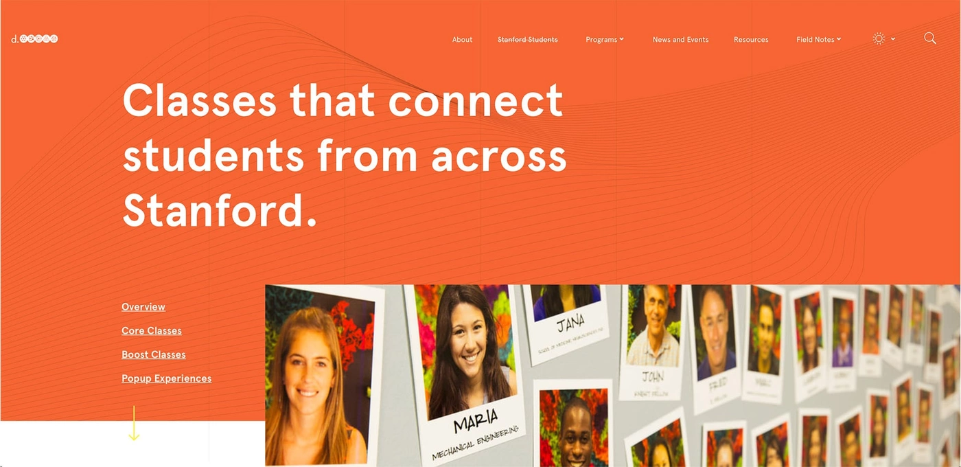 Сайт Hasso Plattner Institute of Design at Stanford University